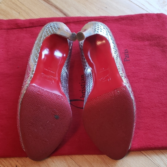 Christian louboutin python peep toe - Picture 3 of 8